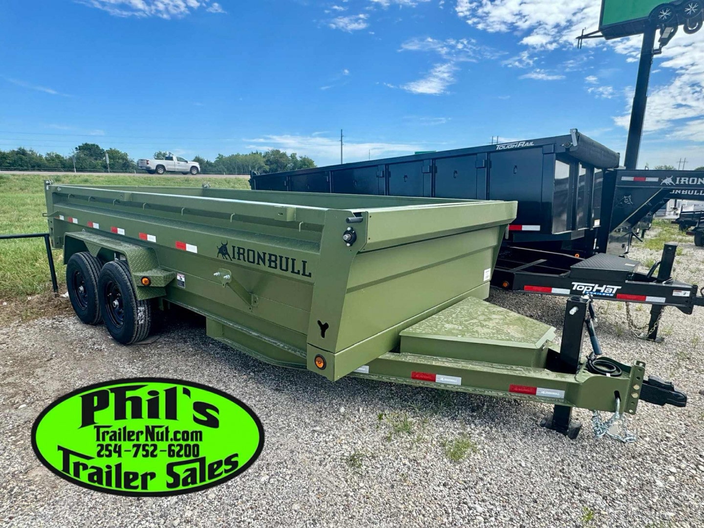 Iron Bull NEW 83X14 DUMP TRAILER OPEN UTILITY W/TARP AND RAMP Dump Trailer