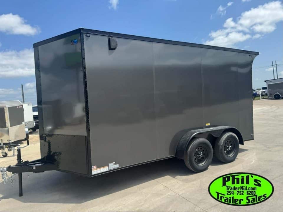 2026 7X14 ENCLOSED TRAILER CARGO TRAILER Cargo / Enclosed Trailer REAR WING & BLACKOUT PACKAGE!