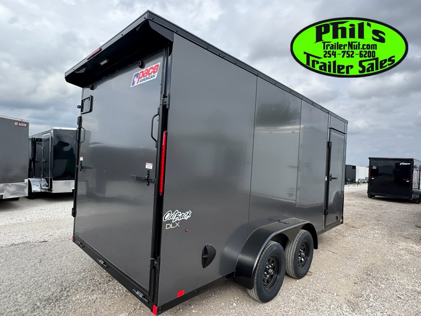 Pace American 7X16 Cargo / Enclosed Trailer .080 SCREWLESS EXTERIOR GREAT FOR GRAPHICS! REAR WING!!
