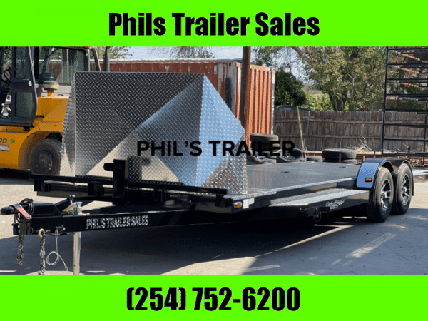 2026 102 Ironworks Trailers – 22′ TILT TRAILER OPEN CAR HAULER WITH ROCK SHIELD & ALUMINUM WHEEL UPGRADE!