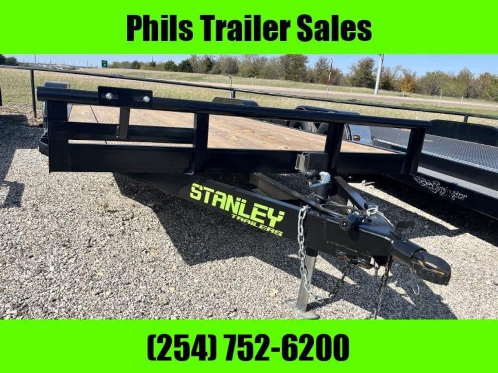 Stanley Trailers 2026 20' open car hauler utility trailer hitch close-up view