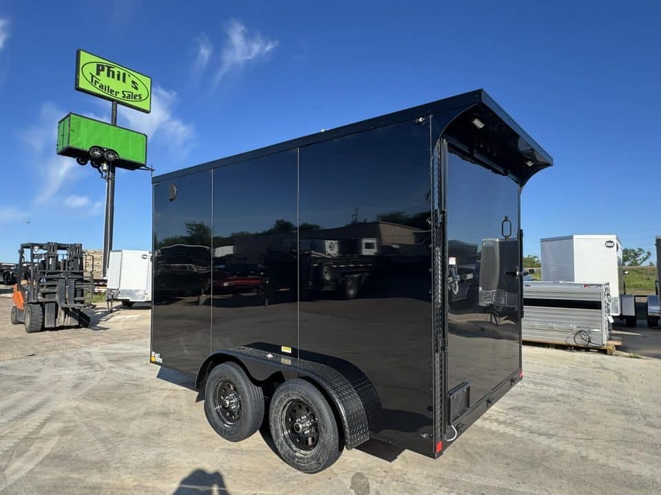 2026 7X16 ENCLOSED TRAILER SCREWLESS .080 EXTERIOR UPGRADE & REAR WING! CARGO TRAILER Cargo / Enclosed Trailer