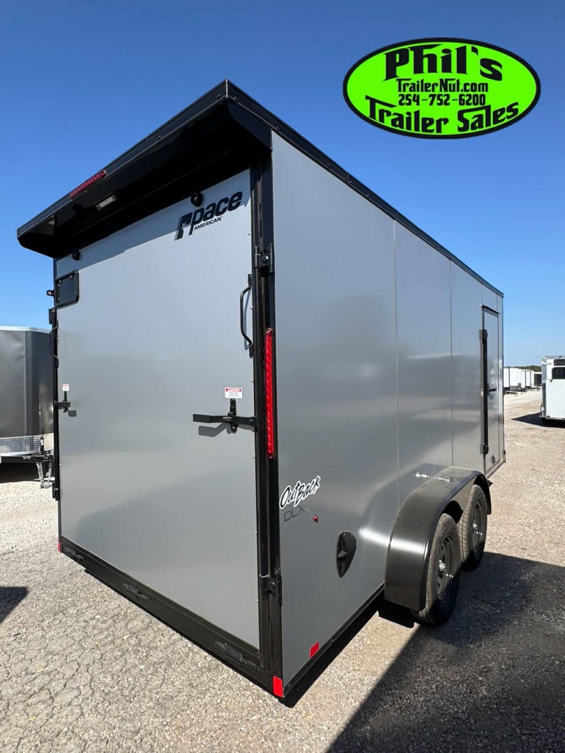 Pace American 7X16 Cargo / Enclosed Trailer .080 SCREWLESS EXTERIOR GREAT FOR GRAPHICS! REAR WING!!