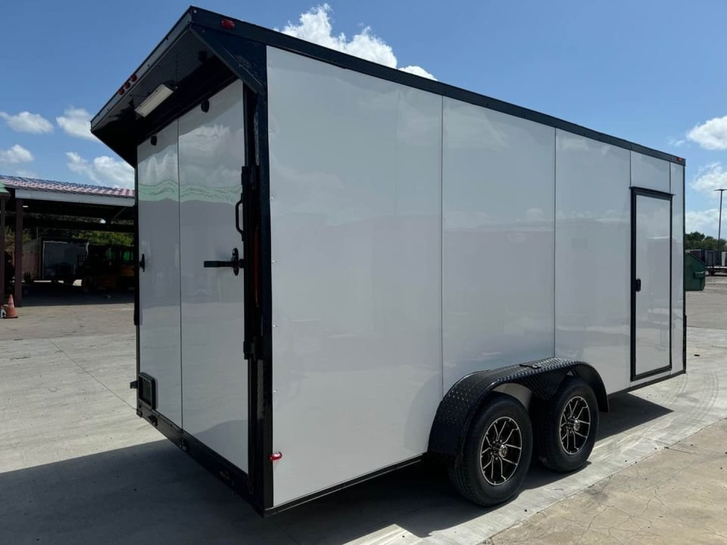 2026 7 x 16 ENCLOSED TRAILER CARGO TRAILER WITH ALUMINUM WHEEL UPGRADE!