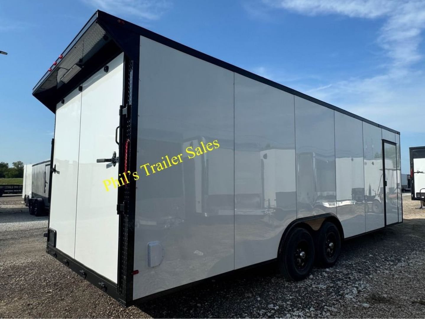 8.5X28 CAR HAULER WITH ESCAPE DOOR Cargo / Enclosed Trailer REAR WING