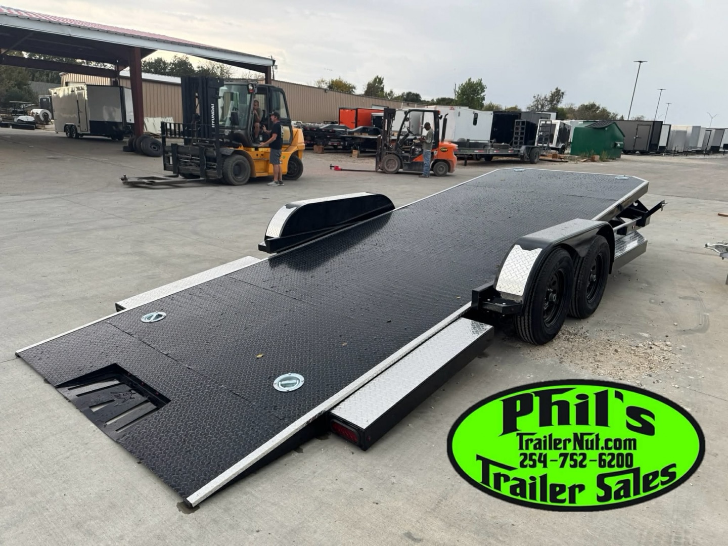 Iron Bull 83X20 TILT TRAILER OPEN CAR HAULER STEEL DECK Equipment Trailer TILT TRAILER