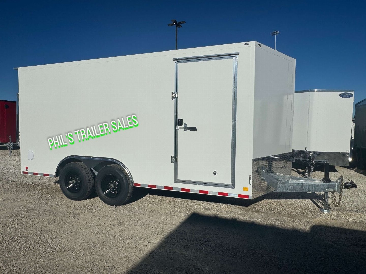 Cell-Tech Trailers NEW 85X16 14 K GVWR HEAVY DUTY V-NOSE ENCLOSED TRAILER CAR HAULER CARGO TRAILER 7000lb AXLES Cargo / Enclosed Trailer