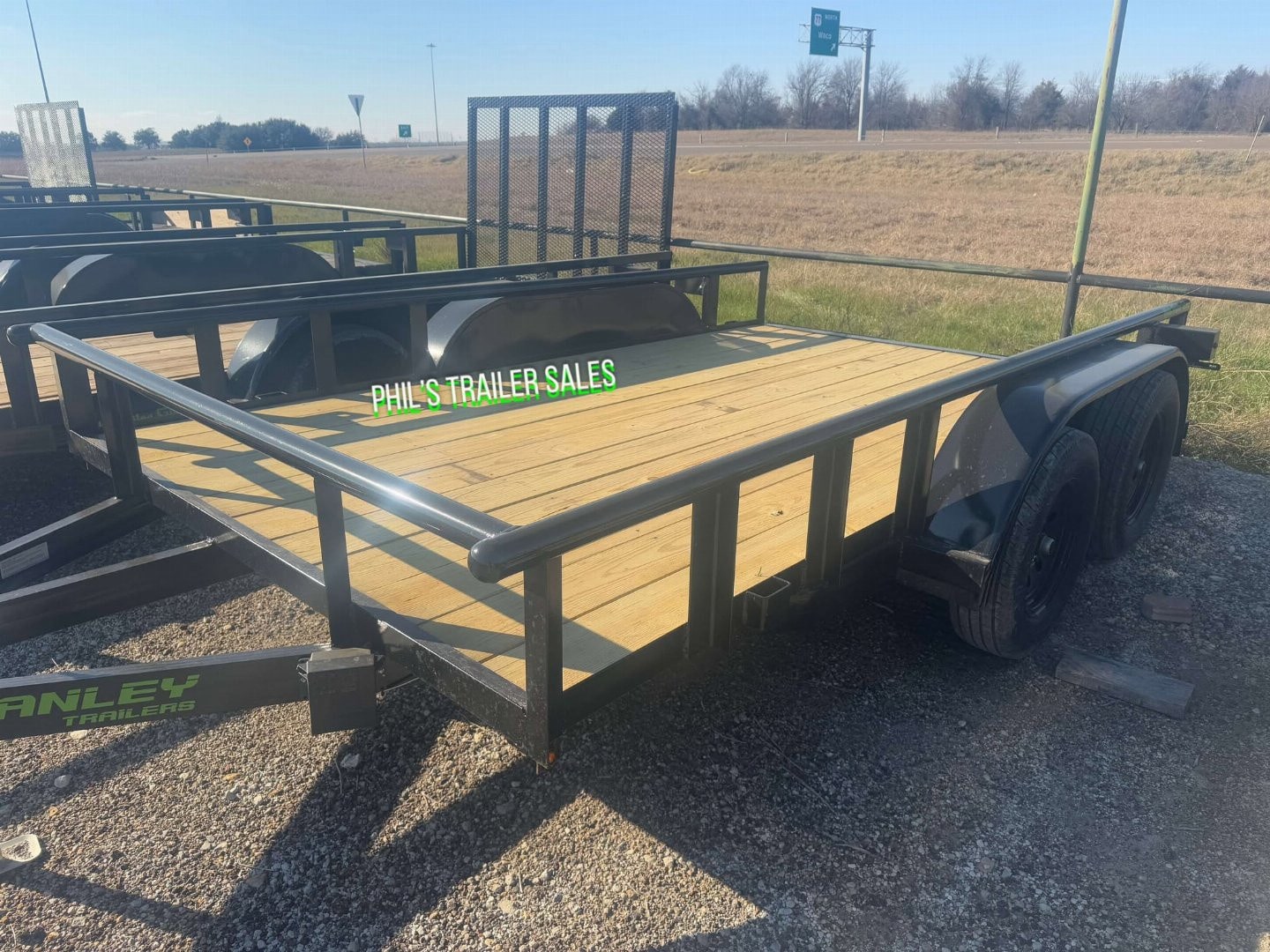 Stanley Trailers 83X12 PIPE TOP OPEN TRAILER Utility Trailer SLIDE IN RAMPS
