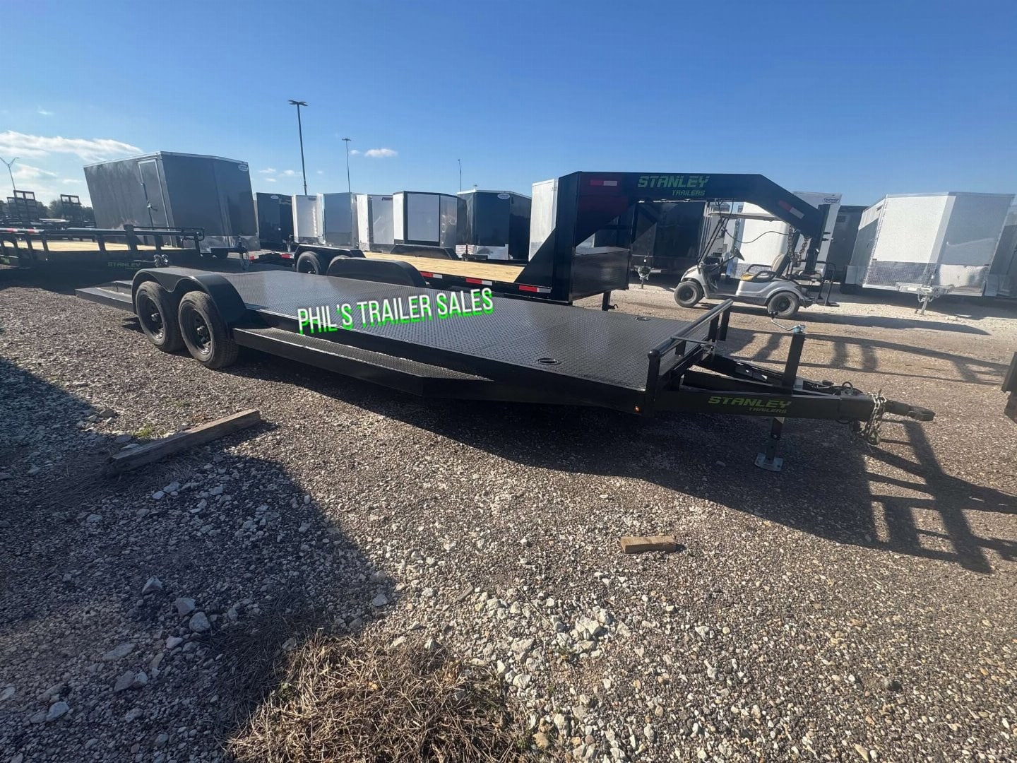 Stanley Trailers 83X24 UPGRADED 6000LB AXLES D RATED TO 9990 GVWR STEEL DECK OPEN CAR HAULER 83X24 Utility Trailer