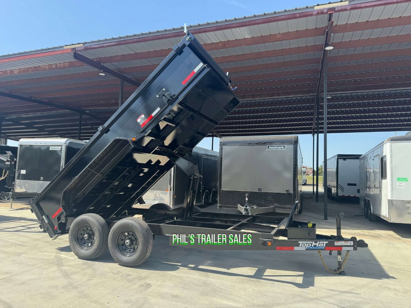 Top Hat Trailers 83X14 DUMP TRAILER 7000 LB AXLES Dump Trailer