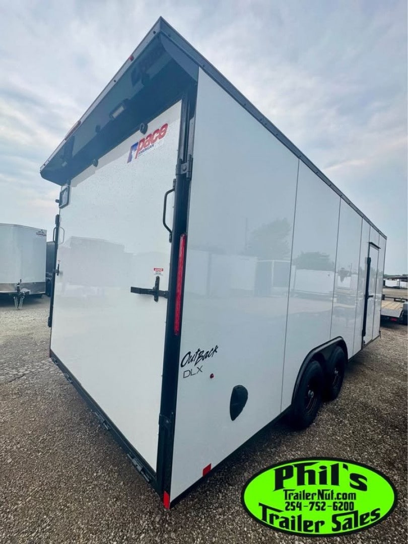 Pace American 8.5X24 Cargo / Enclosed Trailer UPGRADED .080 SCREWLESS EXTERIOR & REAR WING WITH LOADING LIGHTS!