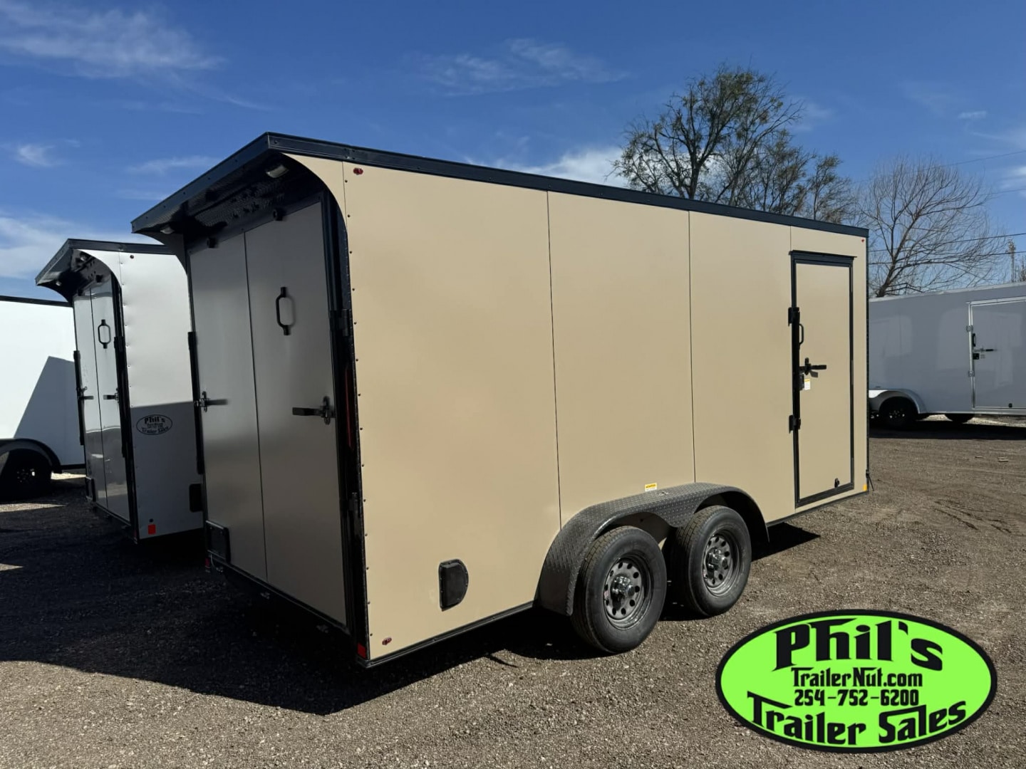 7X16 UPGRADED .080 EXTERIOR & REAR WING Cargo / Enclosed Trailer