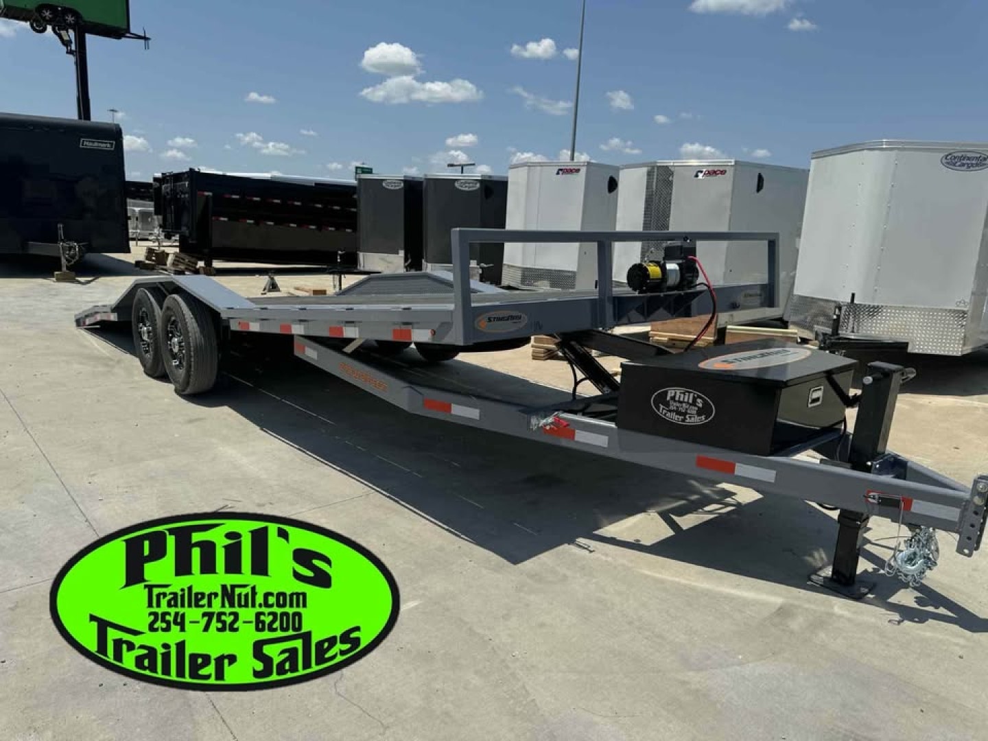 2025 OPEN CAR HAULER 102X24 POWER TILT Tilt Trailer HEAVY 14K GVWR WINCH & ALUMINUM WHEELS!