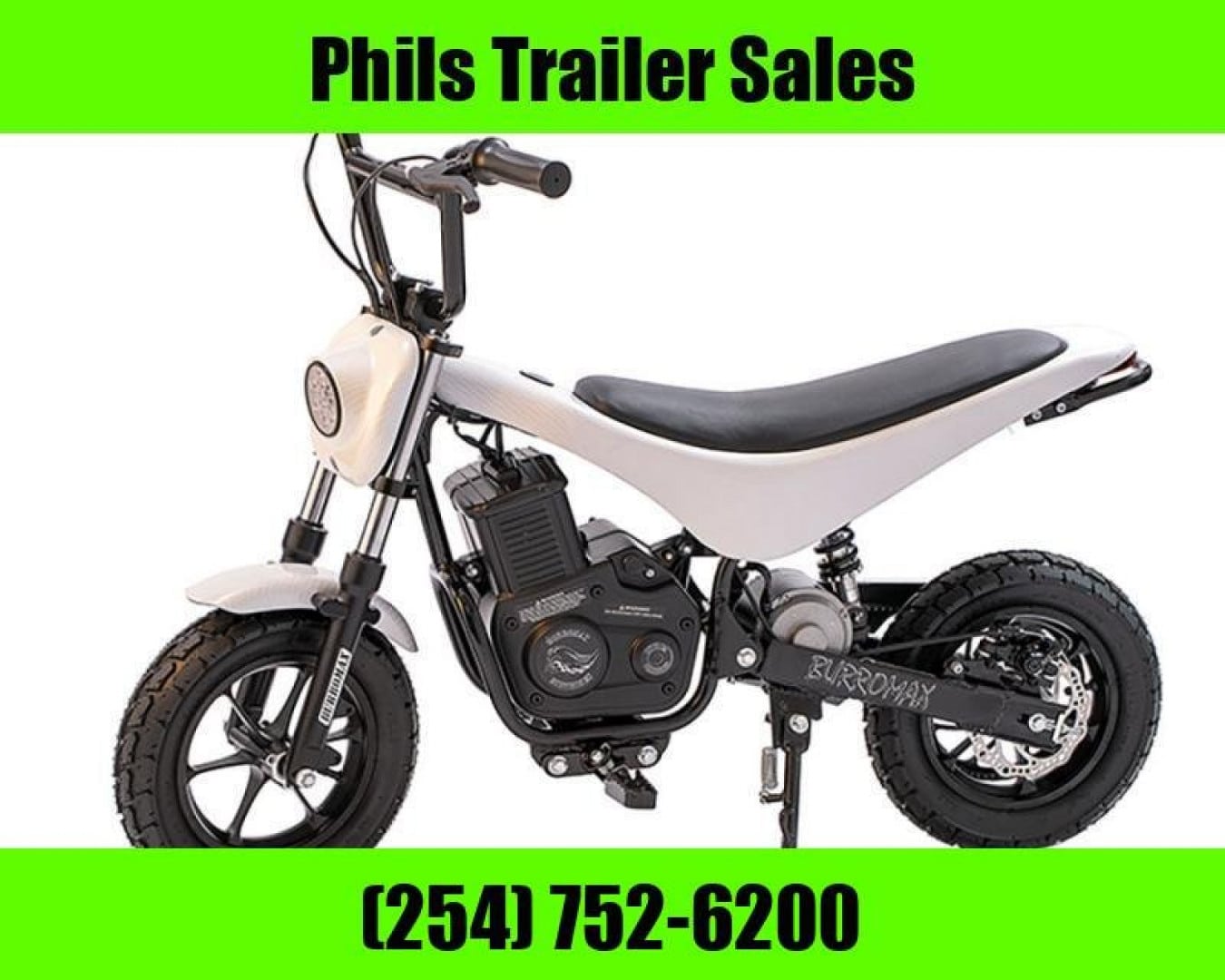 BURROMAX TT750R ELECTRIC MINI PIT BIKE Car / Racing Trailer
