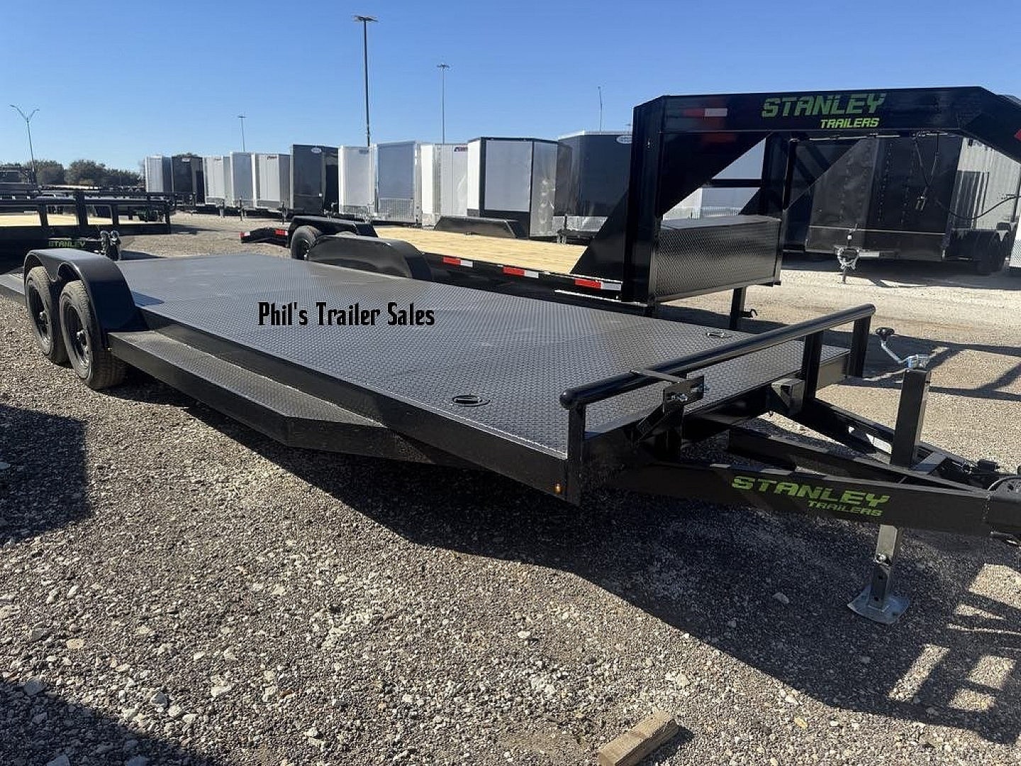Stanley Trailers 83X20 12 k GVWR DE-RATED STEEL DECK OPEN CAR HAULER 83X20 Equipment Trailer
