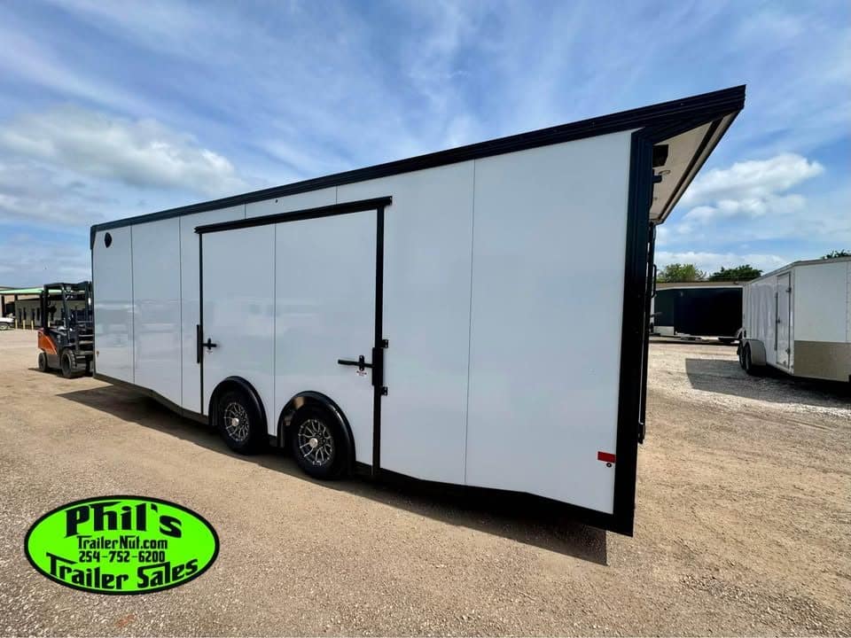 E-Z Hauler 24′ ALL ALUMINUM CAR HAULER LARGE ESCAPE DOOR FINISHED OUT Cargo / Enclosed Trailer