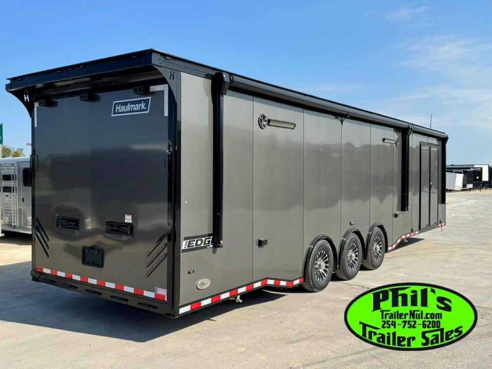 Haulmark NEW 85X34 EDGE ENCLOSED CAR RACE TRAILER ELECTRIC AWNING TRAILER HAULER CARGO TRAILERS Car / Racing Trailer