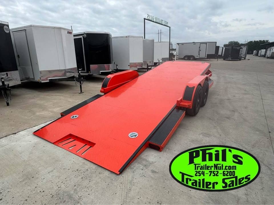 Iron Bull 83X20 TILT TRAILER OPEN CAR HAULER STEEL DECK Equipment Trailer TILT TRAILER 5200LB AXLES