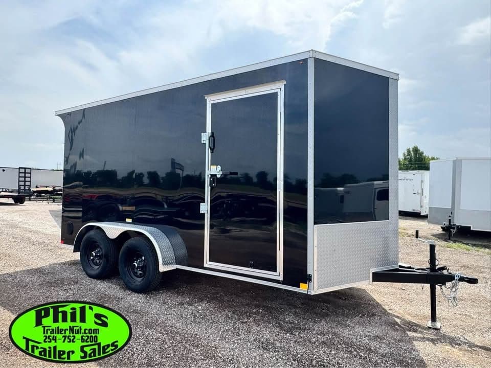 7X14 ENCLOSED TRAILER UPGRADED .080 EXTERIOR & REAR WING Cargo / Enclosed Trailer