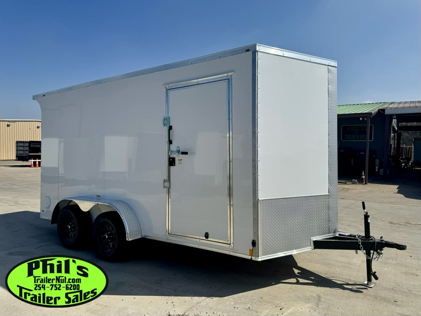 7X14 ENCLOSED TRAILER UPGRADED .080 EXTERIOR & REAR WING Cargo / Enclosed Trailer