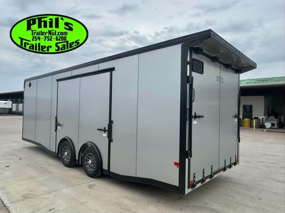 E-Z Hauler 24′ ALL ALUMINUM CAR HAULER LARGE ESCAPE DOOR FINISHED OUT Cargo / Enclosed Trailer