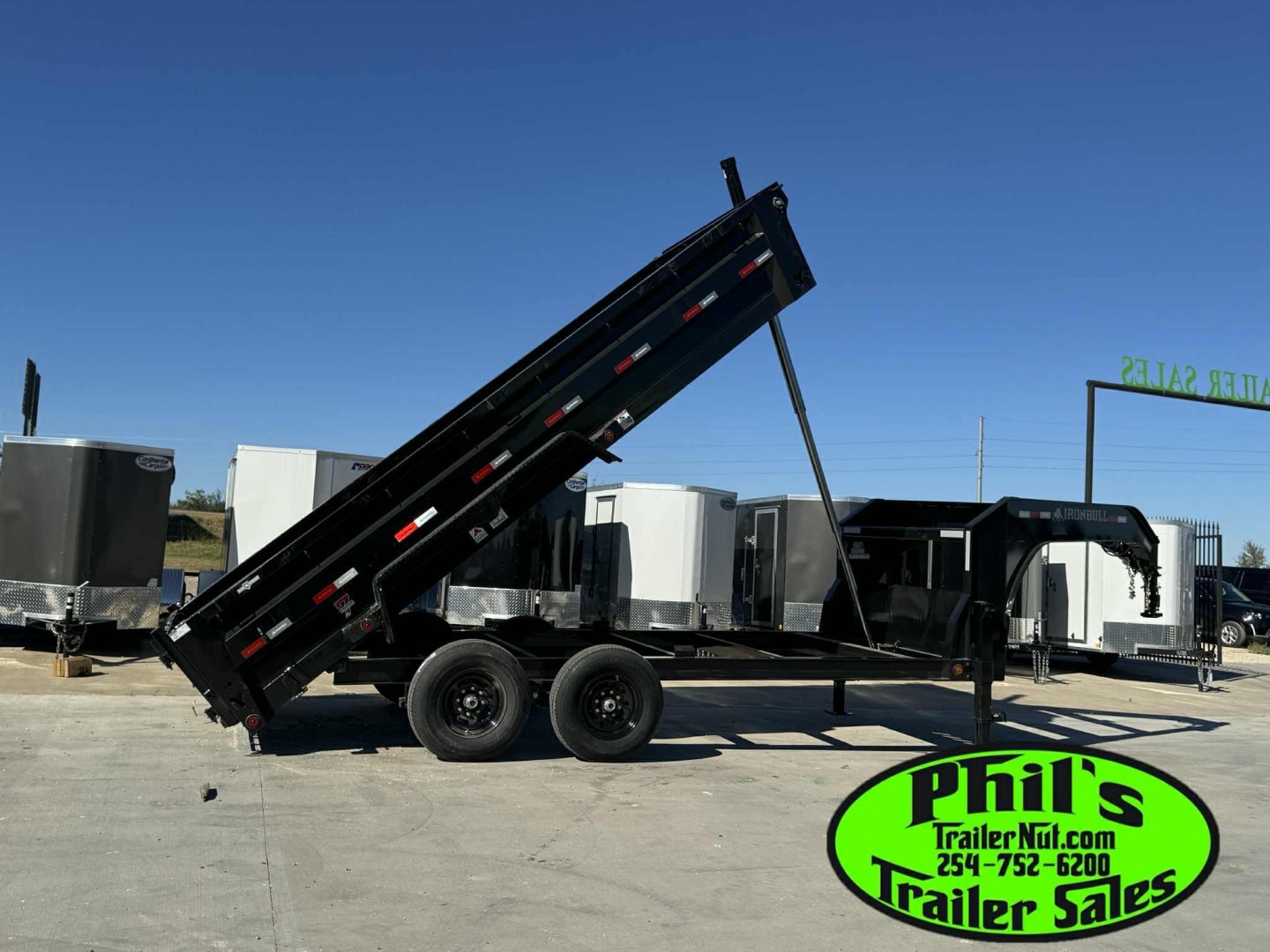 2026 Iron Bull 16′ GOOSENECK DUMP TRAILER Dump Trailer TELESCOPIC LIFT NEW ALUMINUM RAMPS ONLY 1 AVAILABLE AT THIS PRICE!