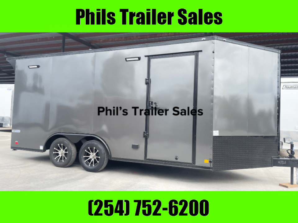 Continental Cargo NEW 85X16 V-NOSE ELECTRICAL PACKAGE ENCLOSED MOTORCYCLE TRAILER TRAILER CARGO TRAILERS Motorcycle Trailer