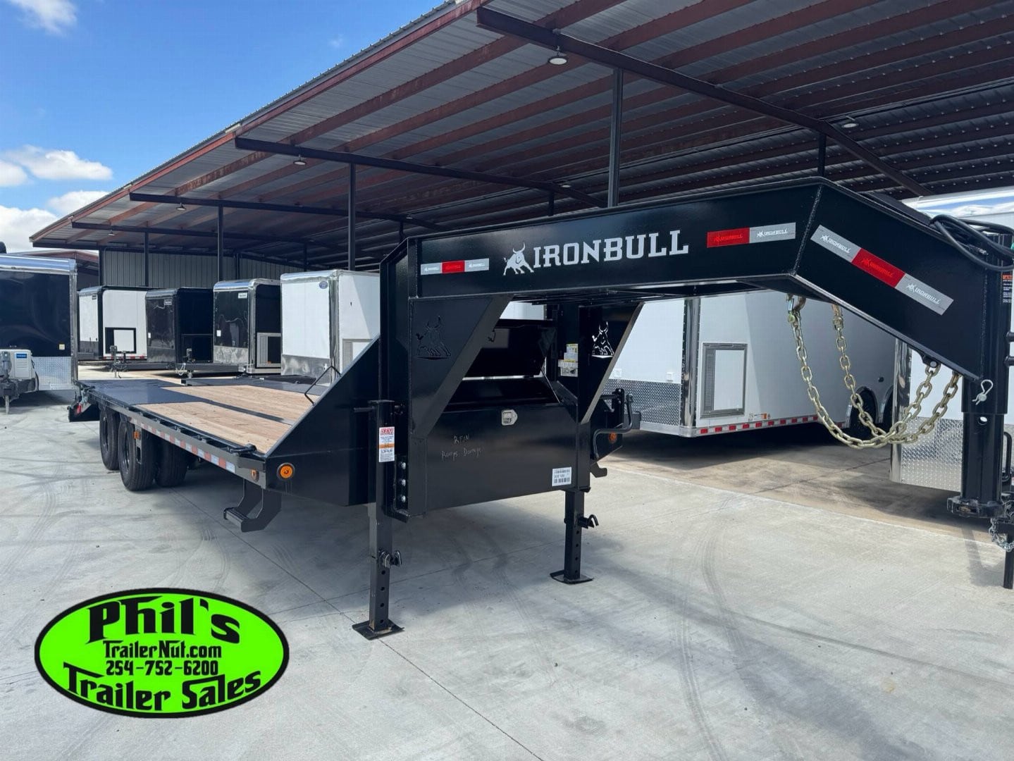 2026 Iron Bull 102X25′ (20+5) RAMPAGE (FOLD OVER) RAMPS- 22K HD LOW PRO Deckover Trailer