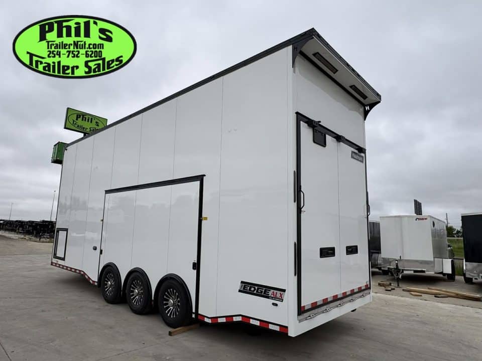 2026 Haulmark 8.5X28 ALX ALL ALUMINUM STACKER Car / Racing Trailer FULL ESCAPE DOOR, ELECTRIC AWNING & WINCH!
