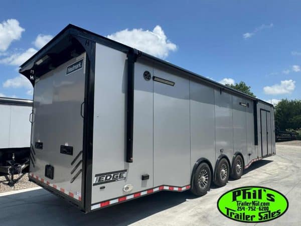 2026 Haulmark 8.5 x 34 RACE TRAILER BATHROOM PACKAGE WITH AWNING & AC!