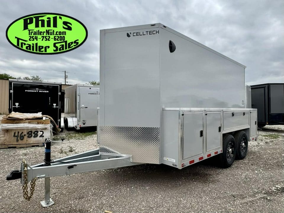2026 Cell-Tech Trailers 14′ SERVICE TRAILER Cargo / Enclosed Trailer 14K GVWR CONTRACTOR TRAILER WITH EXTERNAL LOCKERS