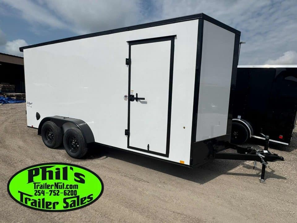 Pace American 7X16 Cargo / Enclosed Trailer .080 SCREWLESS EXTERIOR GREAT FOR GRAPHICS! REAR WING!!
