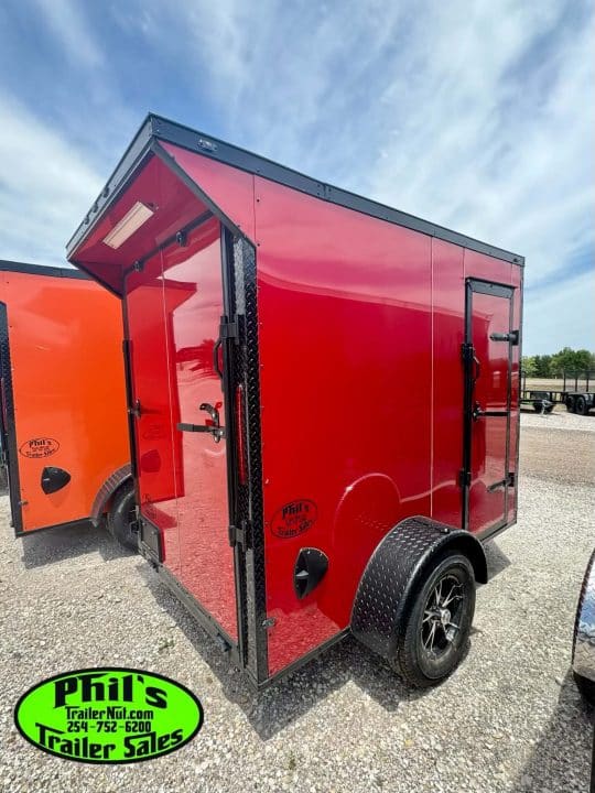 2026 5X8 Cargo / Enclosed Trailer ALUMINUM WHEELS & REAR WING