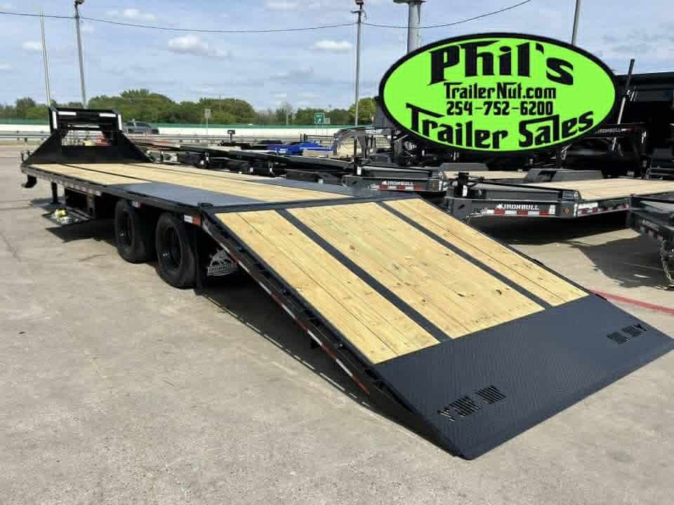 2026 Iron Bull 32′ TANDEM DUAL GOOSENECK TRAILER 9′ HYDRAULIC DOVE GOOSENECK Deckover Trailer