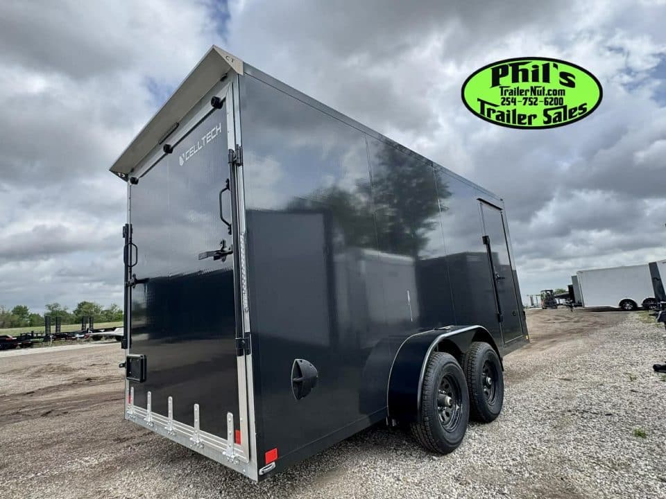 Cell-Tech Trailers NEW 7X16 V-NOSE ENCLOSED TRAILER CARGO TRAILER COMMERCIAL GRADE HEAVY DUTY Cargo / Enclosed Trailer