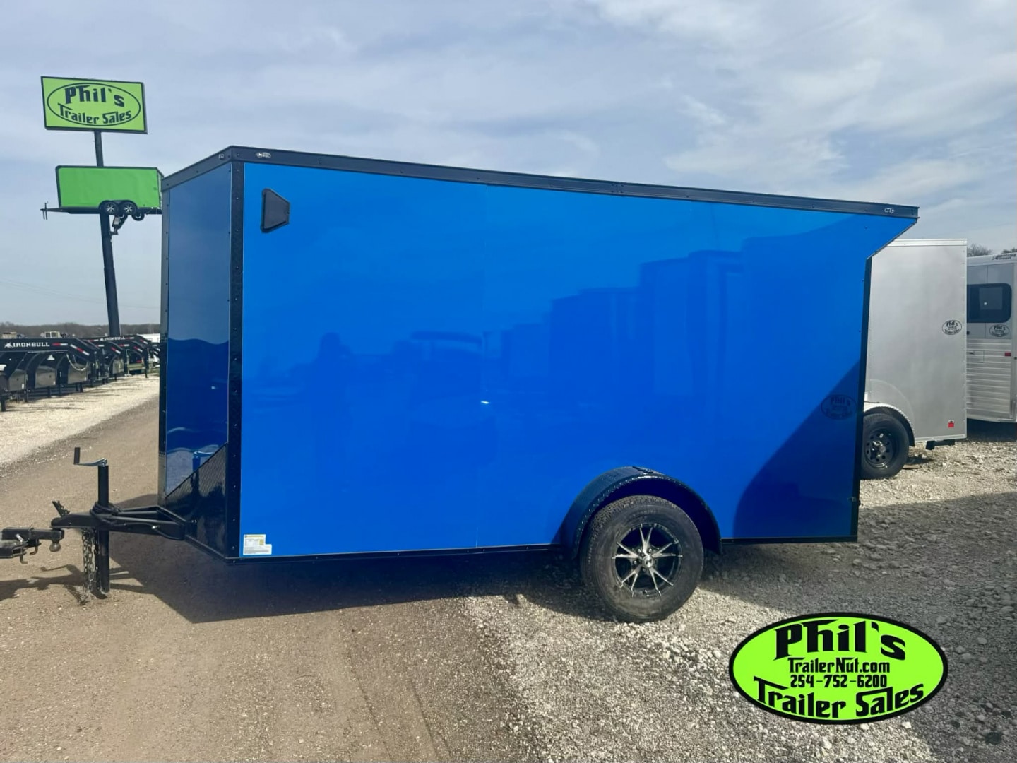 6X12 Cargo / Enclosed Trailer UPGRADED .080 SCREWLESS EXTERIOR, REAR WING & ALUMINUM WHEELS!!!