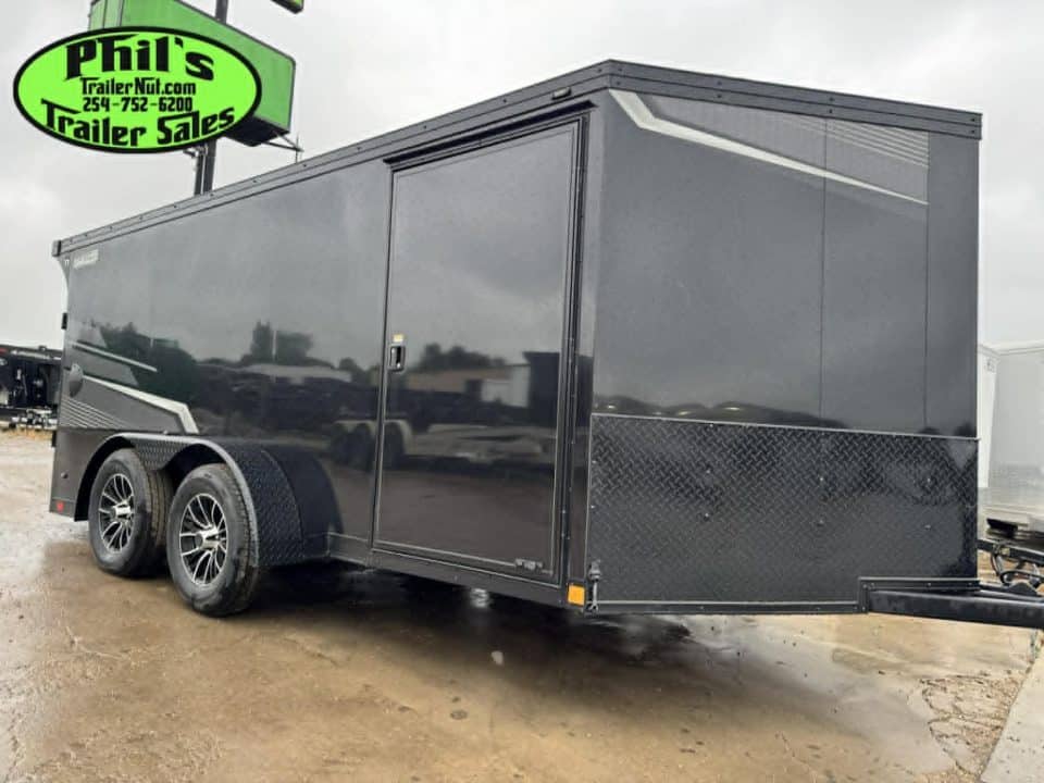 2026 Haulmark 7X14 + 3′ V HAULMARK LOW HAULER MOTORCYCLE TRAILER Cargo / Enclosed Trailer