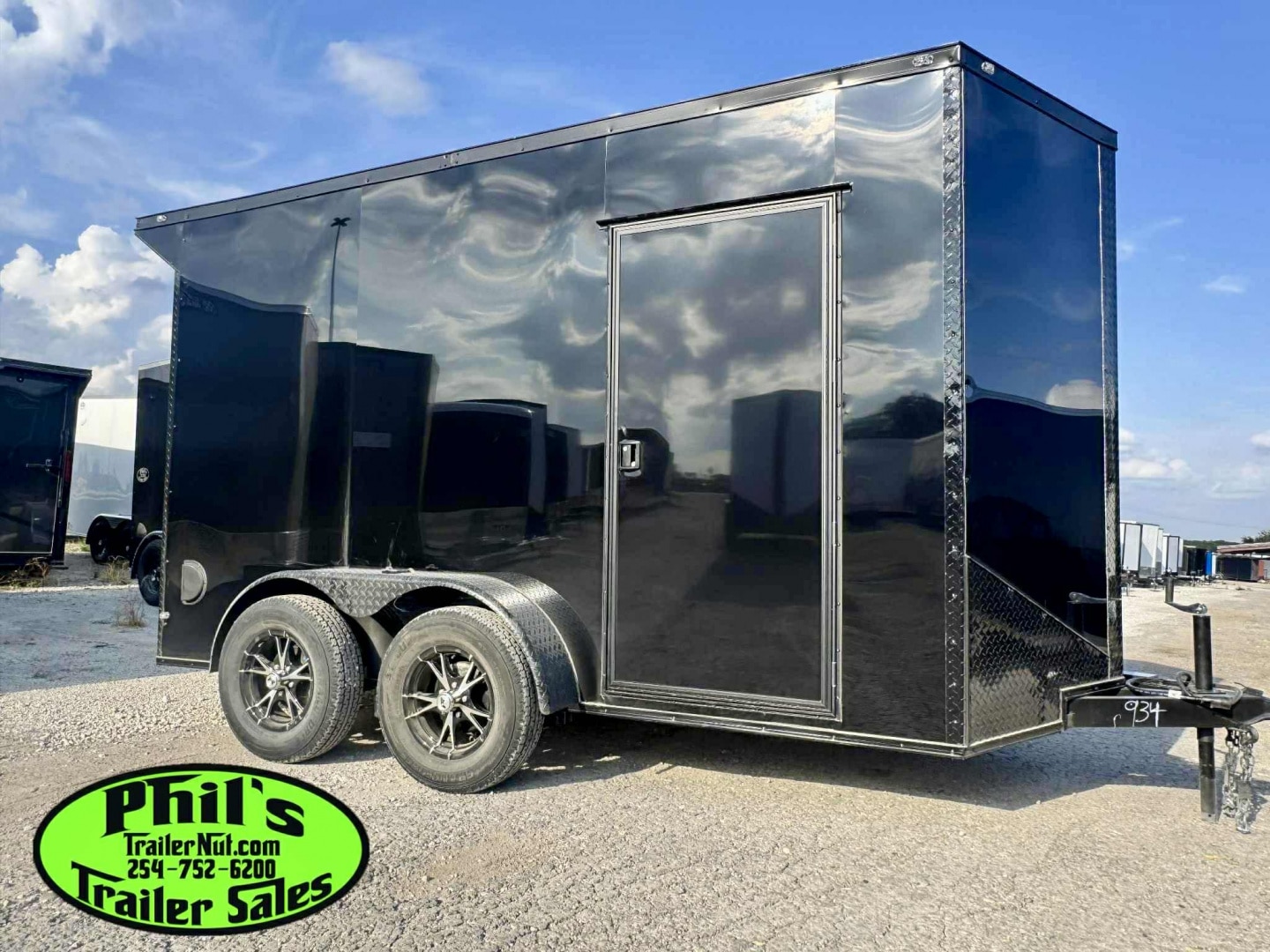 6X12 TANDEM AXLE Cargo / Enclosed Trailer ALUMINUM WHEELS / BLACKOUT PACKAGE / 7′ INTERIOR EXTRA HEIGHT / WING