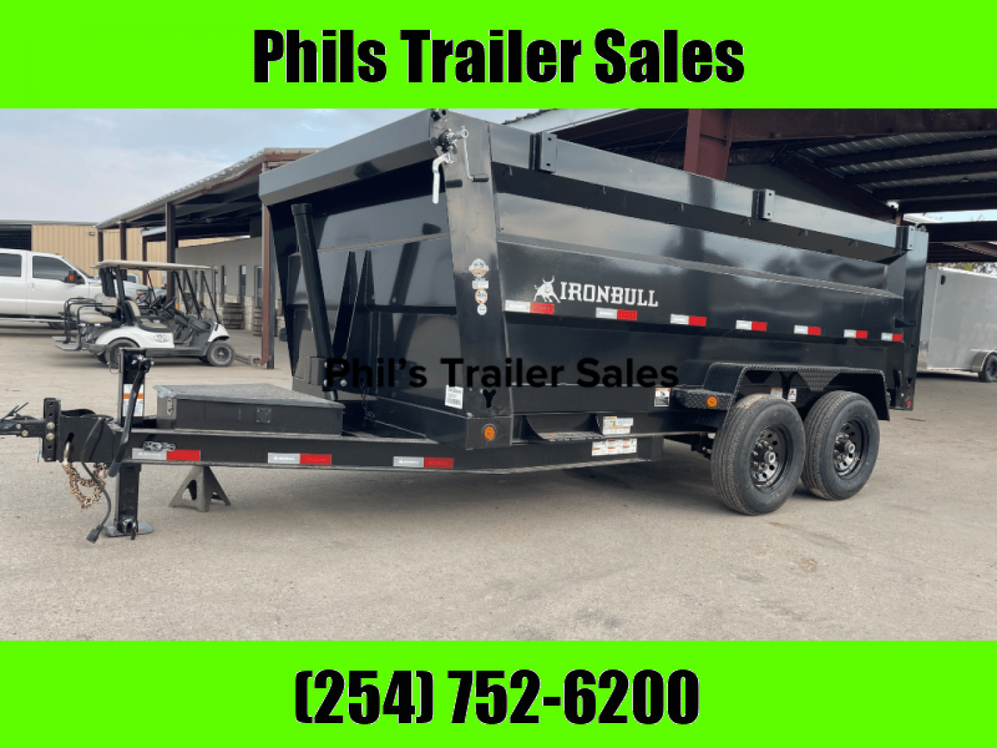 IRON BULL TELESCOPIC 14′ DUMP 4′ SIDES DUMP TRAILER UTILITY DUMP TRAILER Dump Trailer