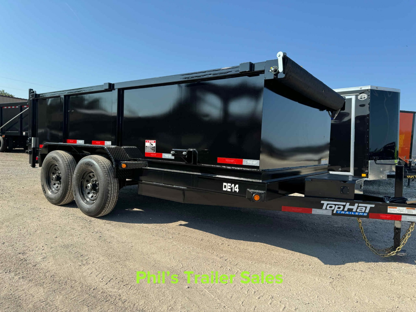 2026 Top Hat Trailers 14′ DUMP TRAILER WITH 3′ SIDES EQUIPMENT TRAILER Dump Trailer