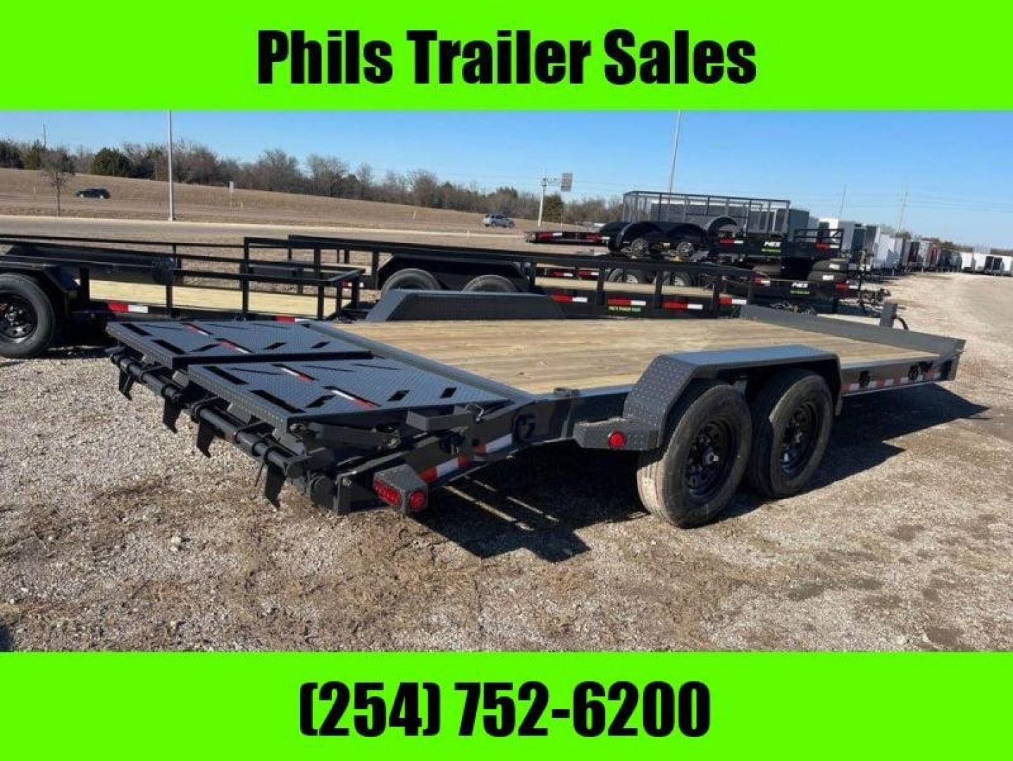 Iron Bull NEW 20′ EQUIPMENT TRAILER OPEN TRAILER UTILITY TRAILERS MEGA RAMP Equipment Trailer
