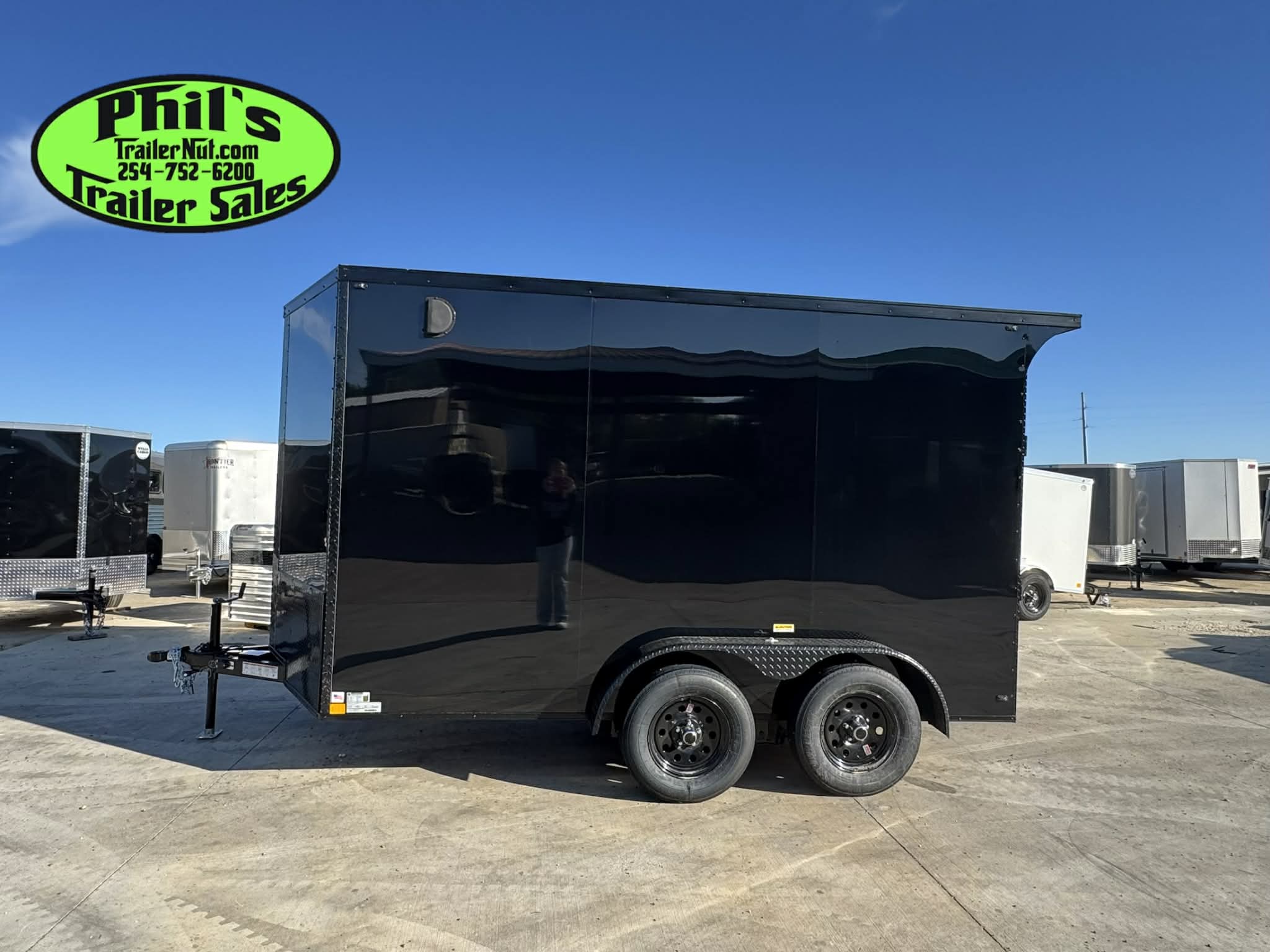 2026 7X14 ENCLOSED TRAILER CARGO TRAILER SCREWLESS .080 EXTERIOR UPGRADE & REAR WING!