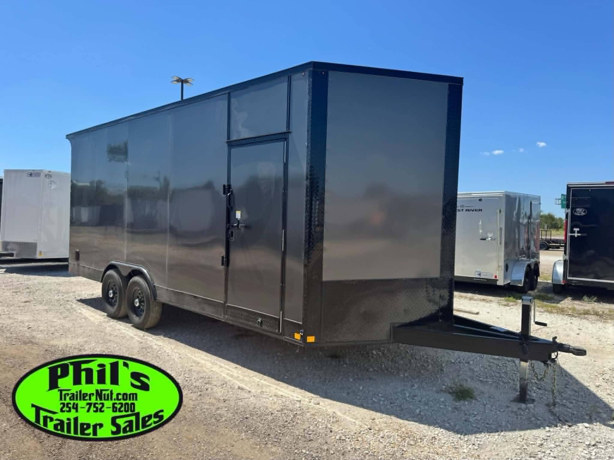 2026 8.5 x 20 ENCLOSED TRAILER UPGRADED 8′ INTERIOR HEIGHT, SCREWLESS .080 EXTERIOR & REAR WING!