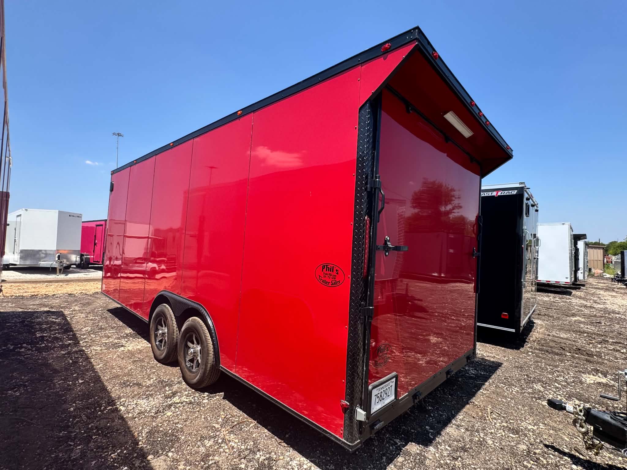 USED 2026 8.5 x 20 ENCLOSED TRAILER WITH ALUMINUM WHEEL UPGRADE!