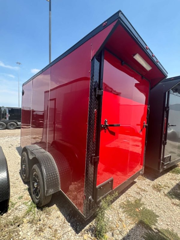 2026 6 x 12 ENCLOSED TRAILER ALUMINUM WHEELS & REAR WING!