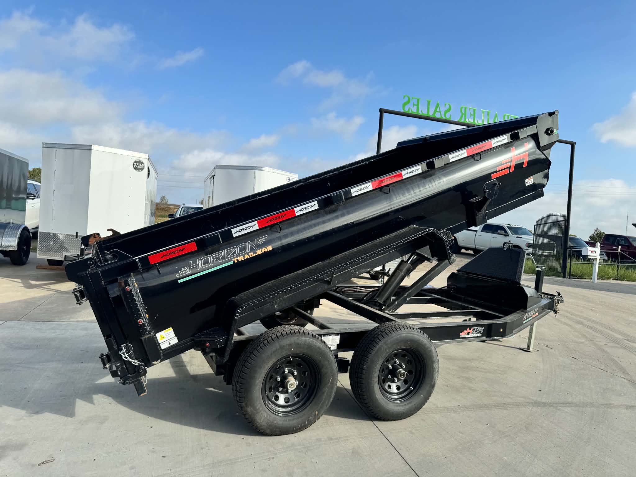 2025 USED HORIZON 77X12 Dump Trailer 2′ SIDES Used & Closeout Models